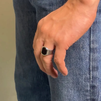 Classic black Turkish ring