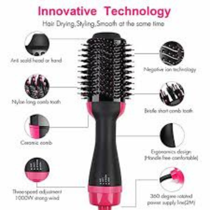 One step, hot air brush, 3 in 1, dryer, straightner, comb, straightener brush, hair dryer, 1 step 3in1